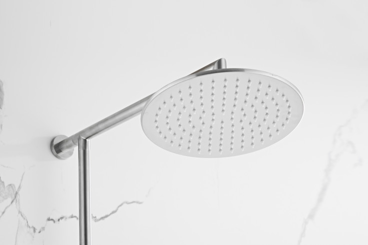 Zen Sanitary brusesæt, børstet rustfrit stål