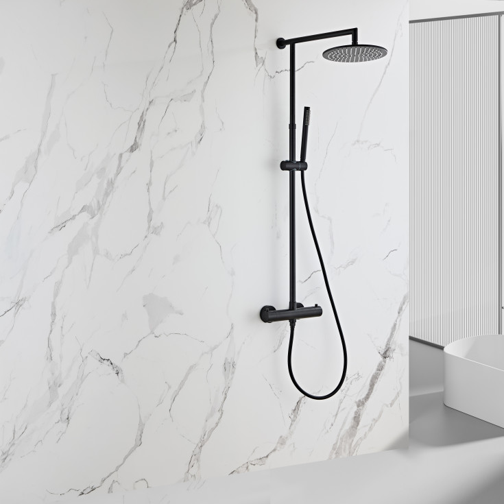 Zen Sanitary duschset, svart