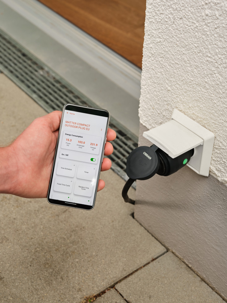 Osram Smart+ Matter Outdoor Compact  Plug 16A energimåler WiFi