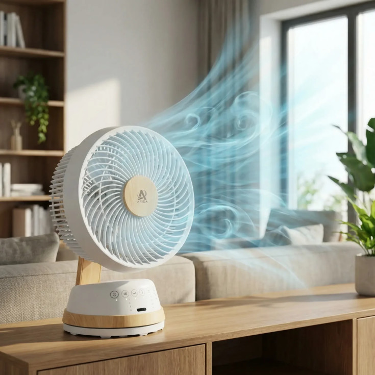 Arida Breeze bordventilator, hvid