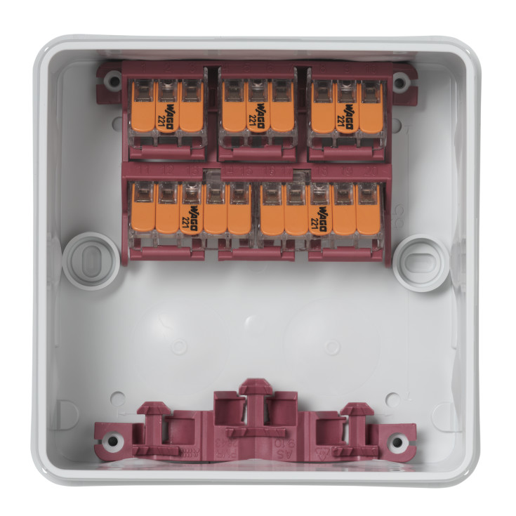 10 st ABB AP-hållare för 221-4 mm²