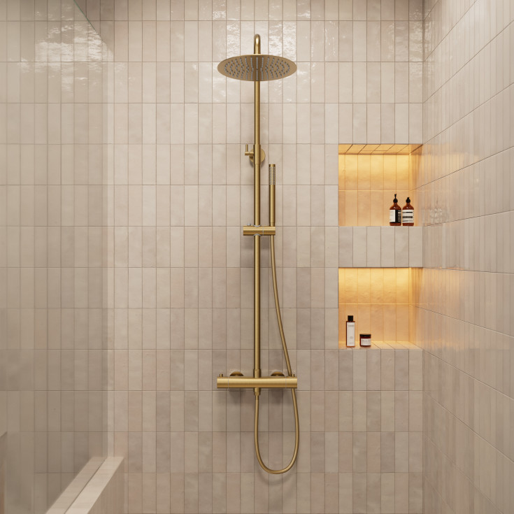Zen Sanitary brusesæt, messing