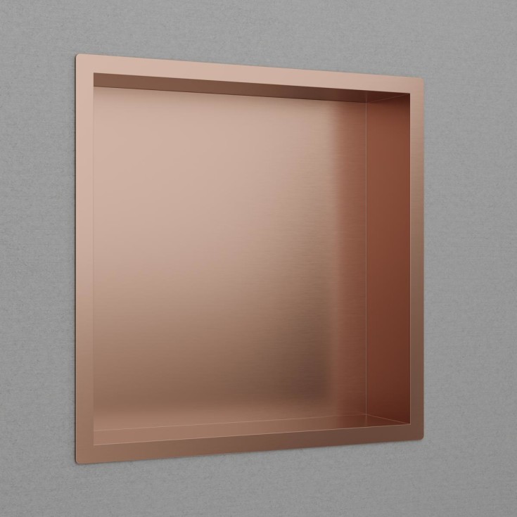 Scandtap Style duschhylla, 33x33 cm, borstad koppar