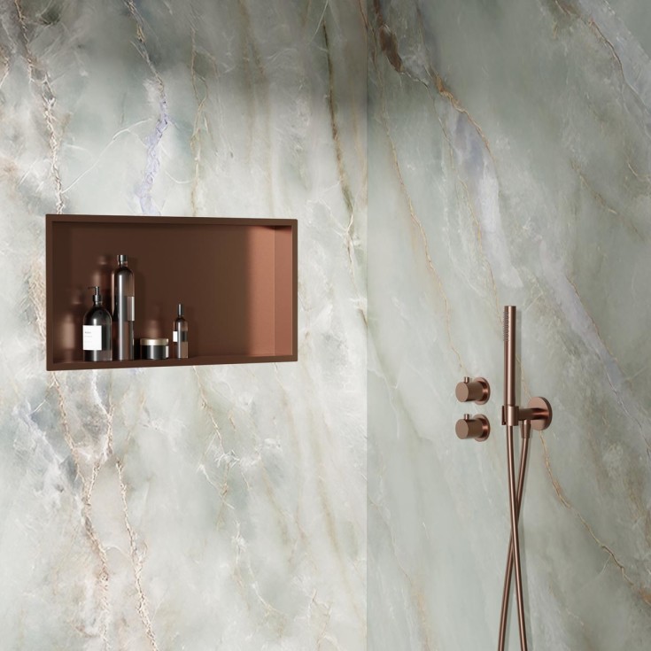 Scandtap Style duschhylla, 63x33 cm, borstad koppar