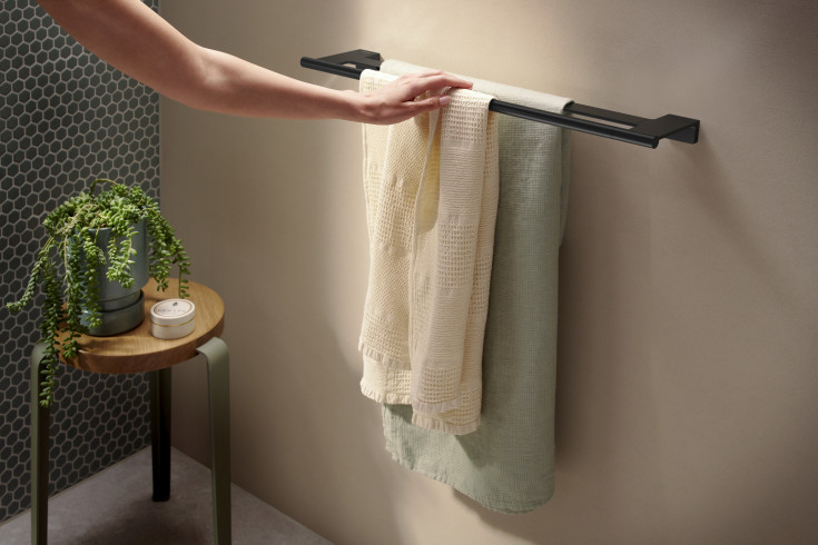 Hansgrohe AddStoris håndklædestang, 66,1 cm, mat sort