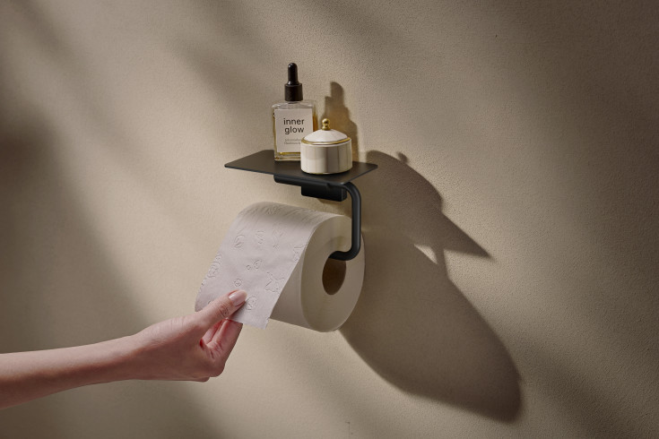 Hansgrohe AddStoris S toiletrulleholder, mat sort