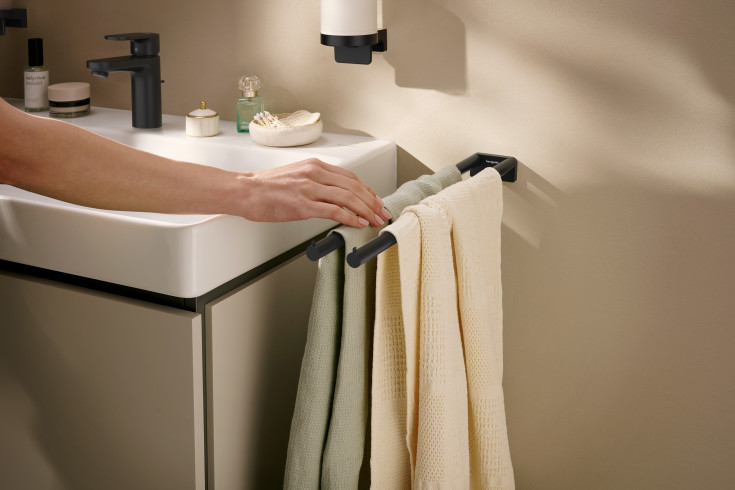 Hansgrohe AddStoris håndklædeholder, 44,1 cm, mat sort