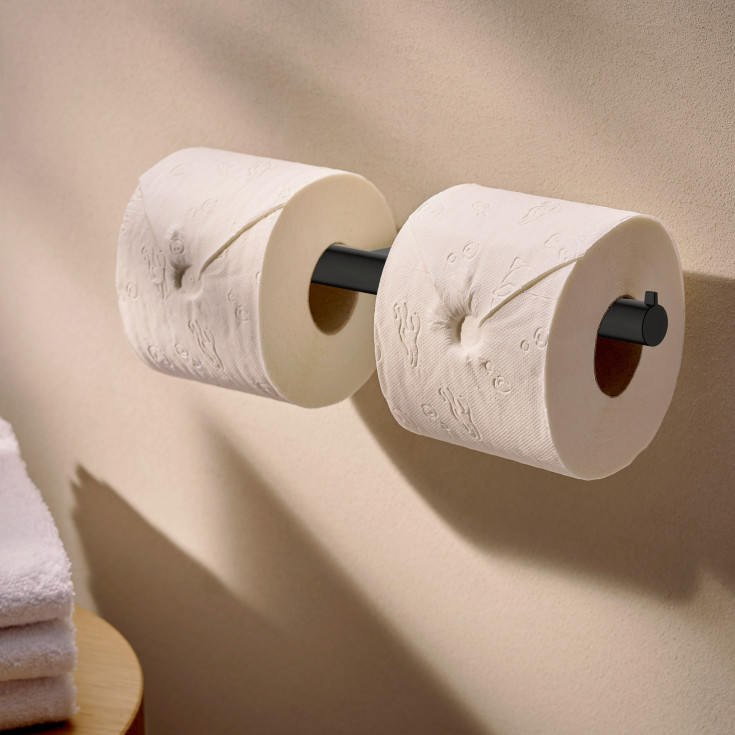 Hansgrohe AddStoris S toiletrulleholder, børstet sort krom