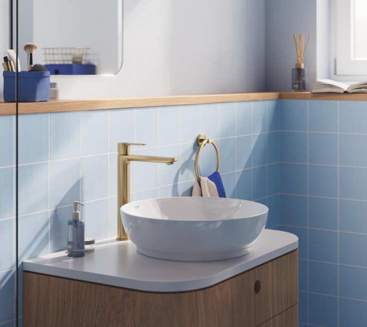 Grohe Lineare tvättställsblandare, borstad mässing
