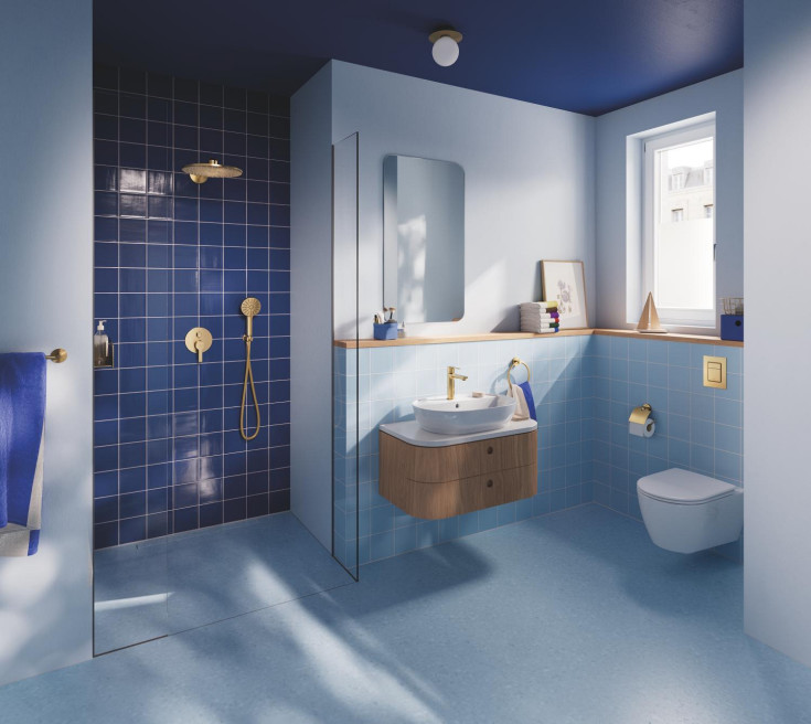 Grohe Lineare tvättställsblandare, borstad mässing
