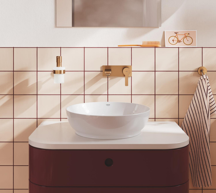 Grohe Lineare tvättställsblandare, borstad koppar