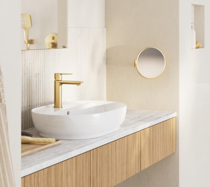 Grohe Lineare tvättställsblandare, borstad mässing