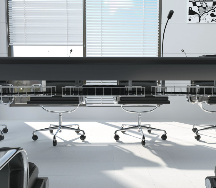 Deltaco underbordsstikdåse, 4 stikkontakter, sort