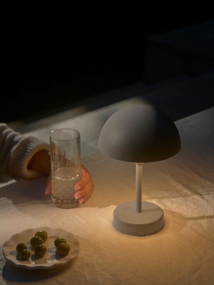 Nordlux Ellen genopladelig bordlampe, grå