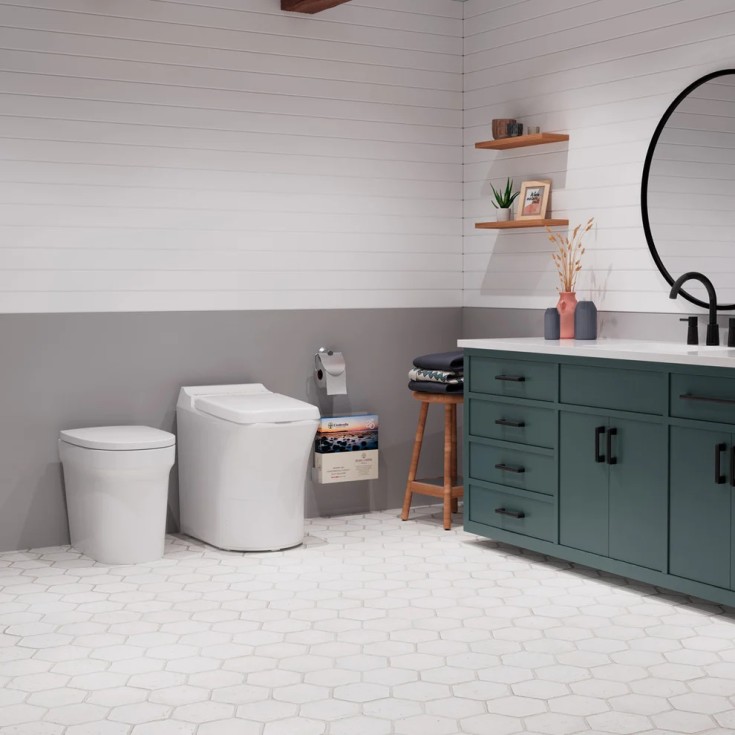 Cinderella Comfort urinal, vannfri, luktfelle, 46x34x50 cm, hvit