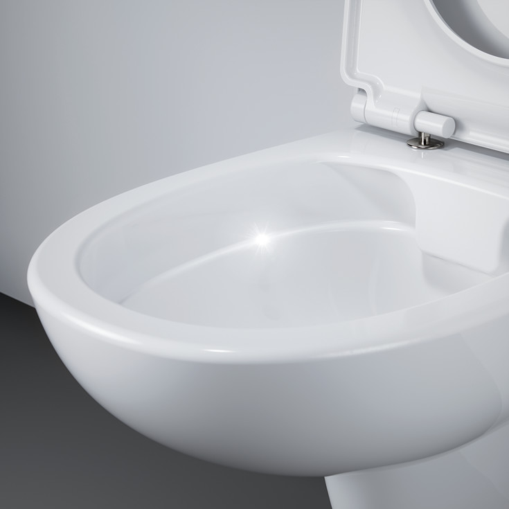 Grohe Bau Ceramic væghængt toilet, uden skyllekant, hvid