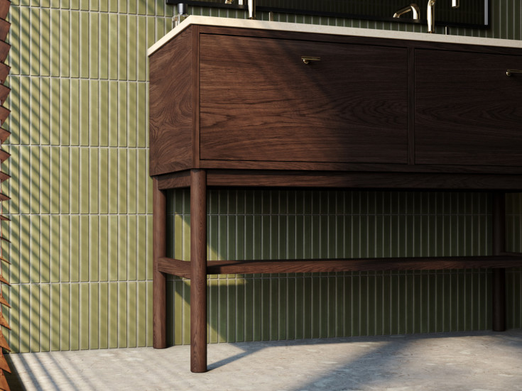 Gustavsberg Ducentic möbelpaket, 120x47 cm, brun ek