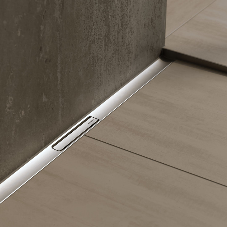 Geberit CleanLine30 afløbsarmatur, 300-1600 mm, fri placering, børstet rustfrit stål