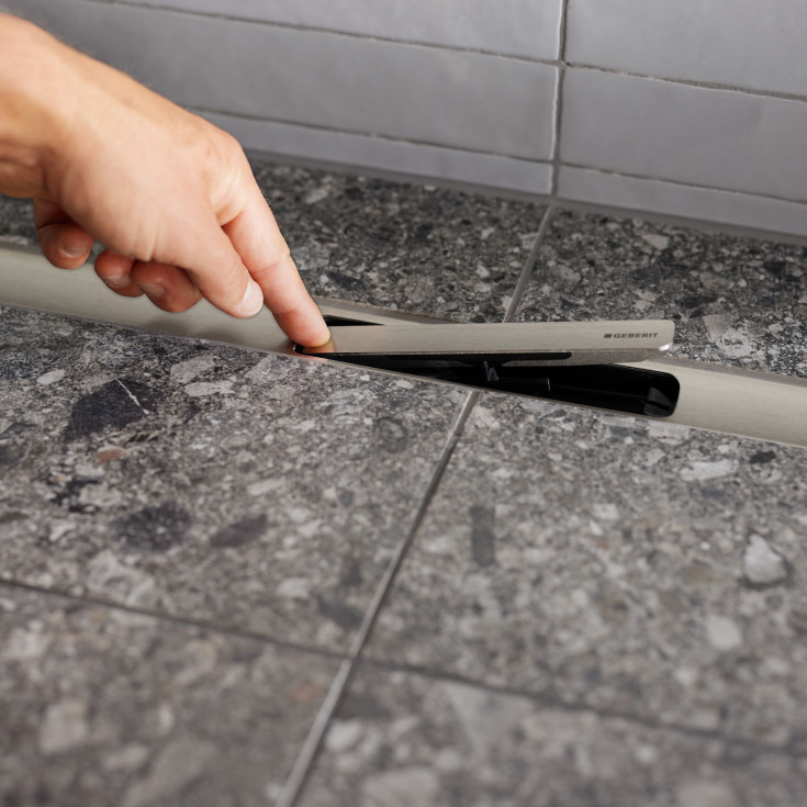 Geberit CleanLine30 afløbsarmatur, 300-1600 mm, fri placering, børstet rustfrit stål