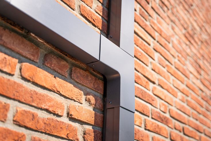 Qventi Vertikal Vinkel 90 (Sett) aluminium, antrasitt