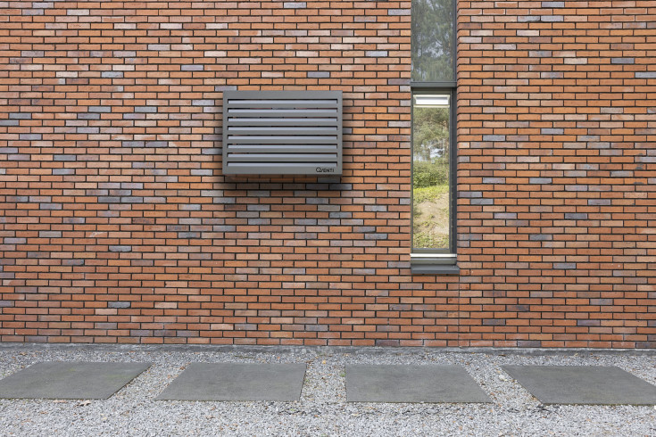 Qventi Värmepumpsskydd, aluminium 100 cm, antracit