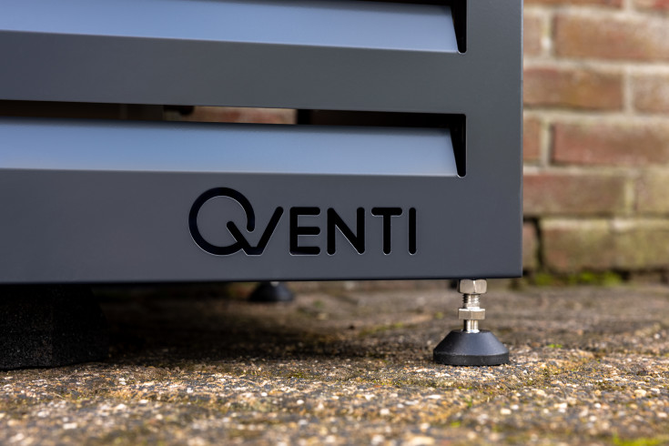 Qventi Varmepumpeskjuler, aluminium 115 cm, antracit