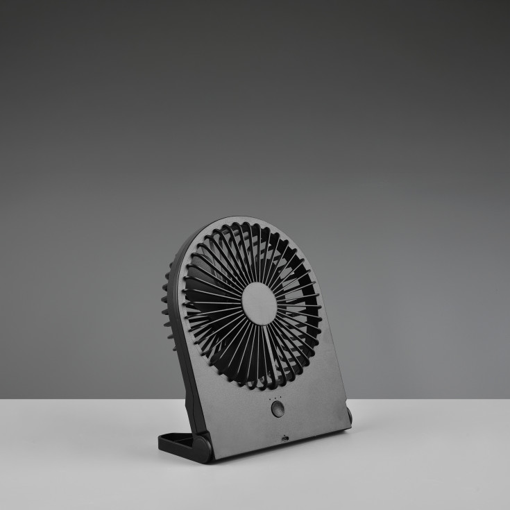 Trio Lighting Breezy bordventilator, sort