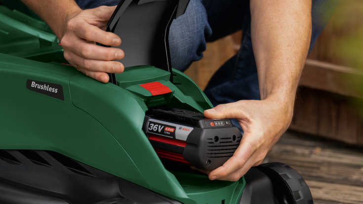 Bosch akku plæneklipper Rotak ADV 36V-40, 1 x 36 V/ 4,0 Ah