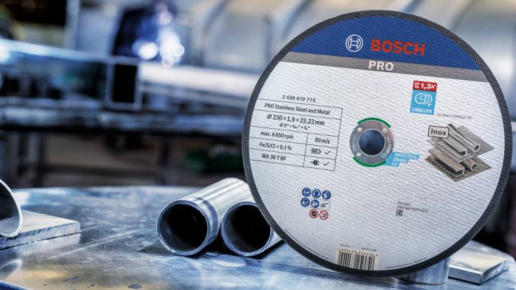25 stk Bosch kutteskive, Standard for INOX/Stål, Ø230/22,2 x 1,9 mm