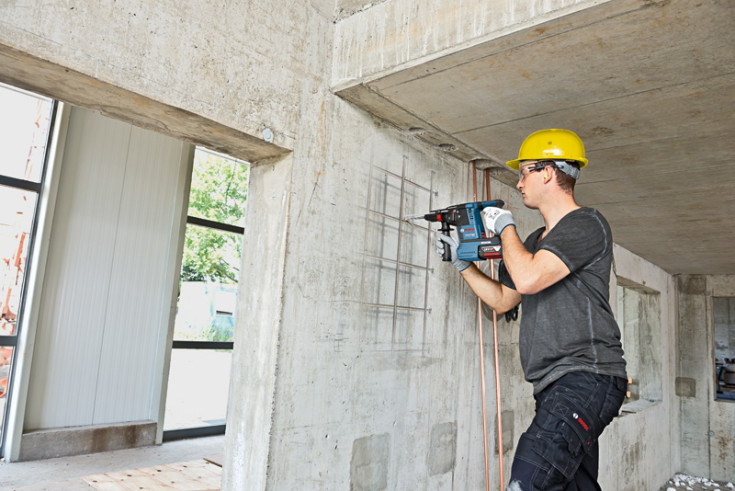 Bosch borehammer GBH 18V-26 F/GDE, 2 x 18 V/5,5 Ah, L-Boxx