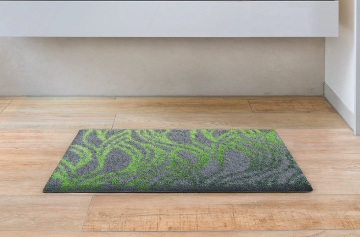 Leijma Grund bademåtte, 60x100 cm, mønstret grøn
