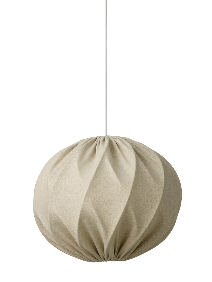 Nielsen Light Jasmin pendel, hvid ledning, sand
