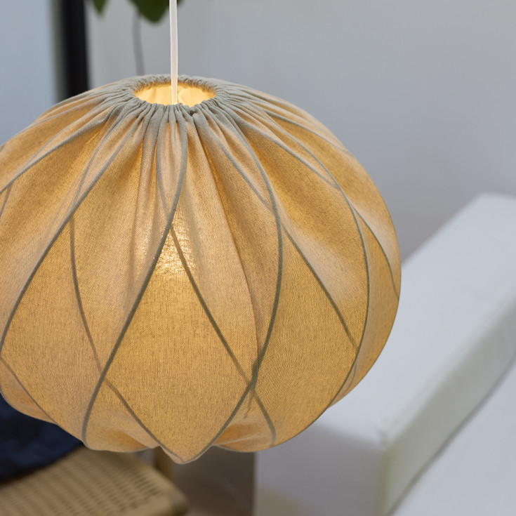 Nielsen Light Jasmin pendel, hvid ledning, sand