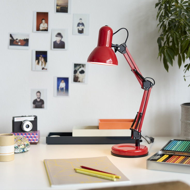 Nielsen Light Alba arkitektlampe, rød