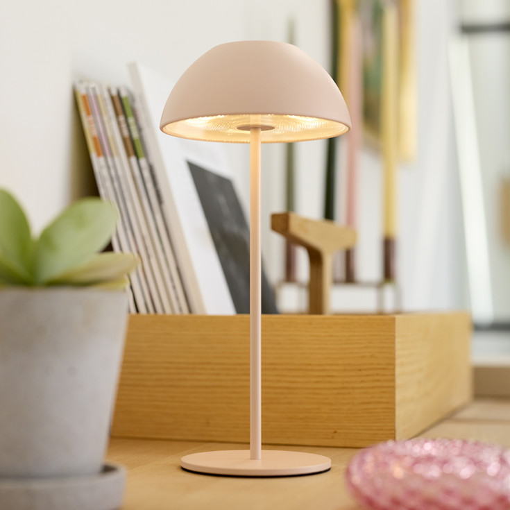 Nielsen Light Luna uppladdningsbar bordslampa, rosa
