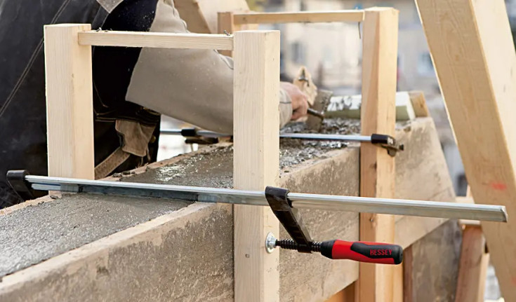 Bessey skruetvinge TGK med trægreb, 120 x 1250 mm