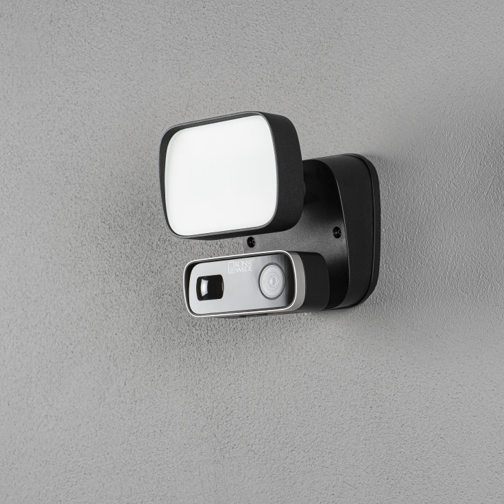 Konstsmide Smartlight udendørs væglampe med kamera, 10W