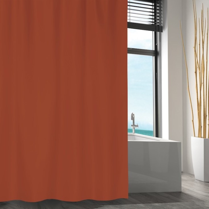 Spirella badeforhæng, 180x200 cm, orange