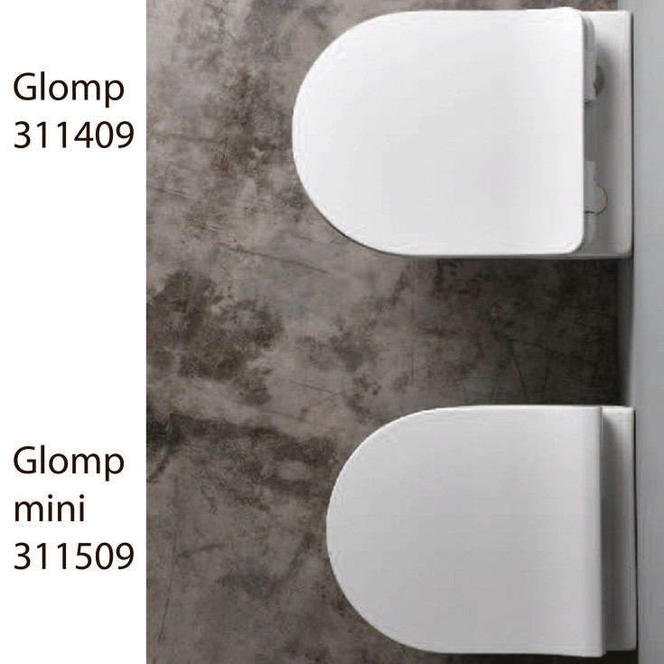 Lavabo Glomp vegghengt toalett, uten spylekant, hvit