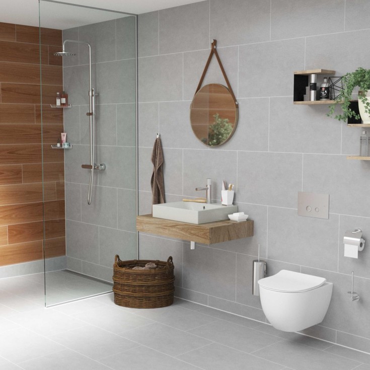 Lavabo Glomp væghængt toilet, uden skyllekant, hvid