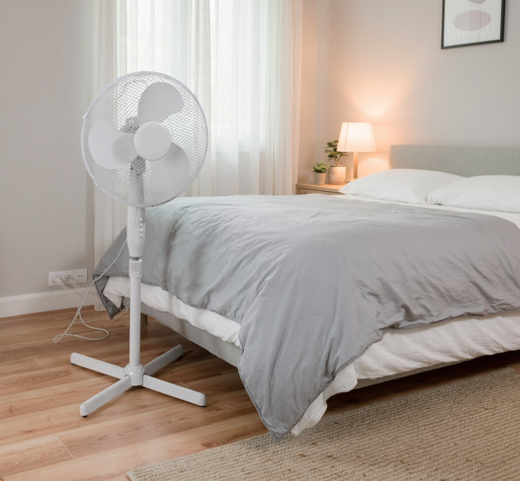 Gulvventilator, Ø40 cm, hvid