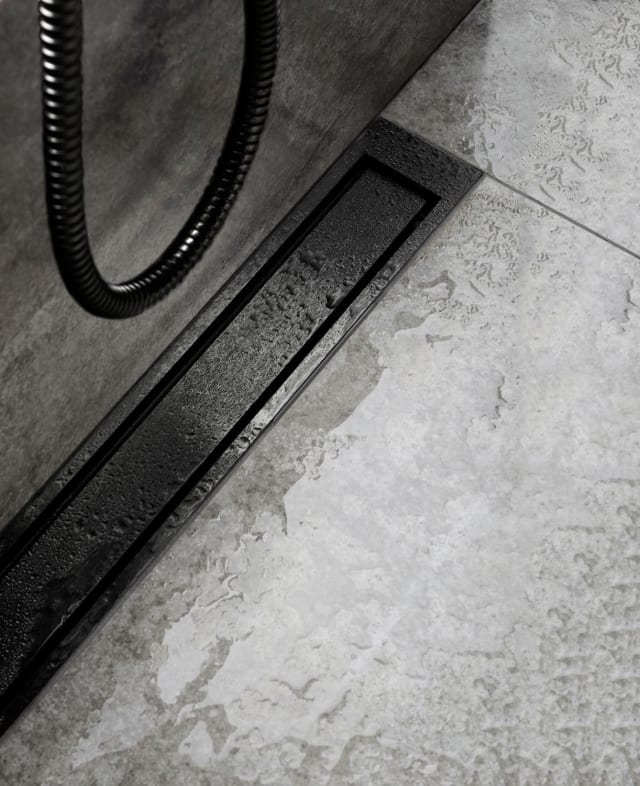 Unidrain Rist Unidrain HighLine Colour panel rist, 1200 mm, børstet sort | 1920.1217