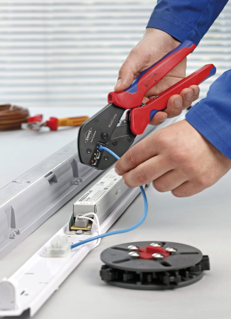 Knipex multicrimptang med 5 skifteindsatser, 250 mm