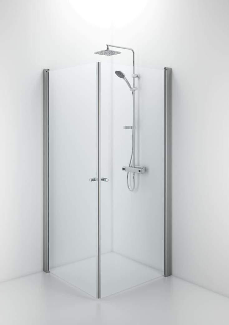 Contura Shower Space duschdörr, 72 cm, klart glas, aluminiumprofil
