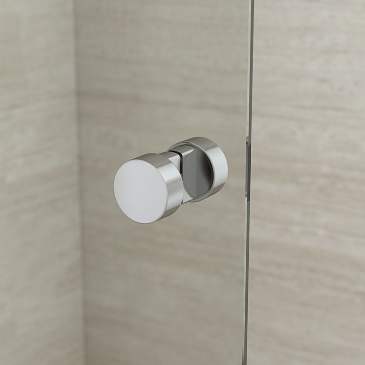Dansani Match dusjdør, modell E, 72 cm, klart glass, satin profil