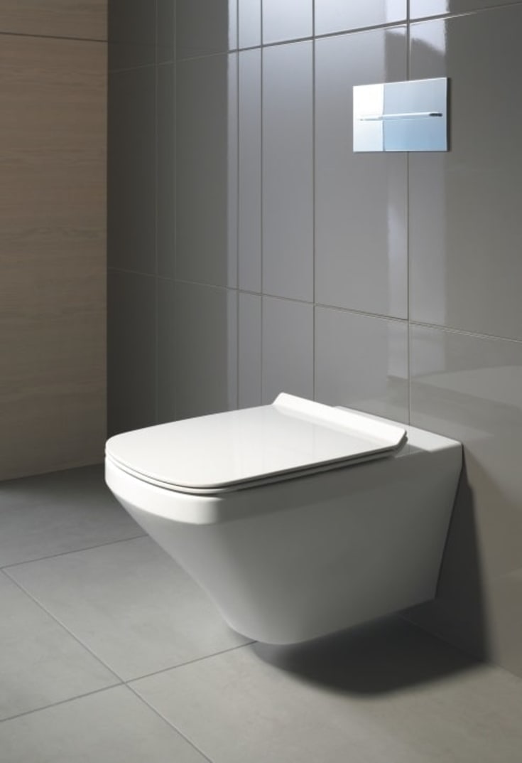 Duravit DuraStyle væghængt toilet, uden skyllekant, rengøringsvenlig, hvid