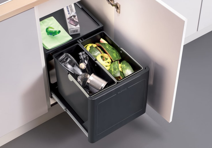 Blanco Botton Pro Automatic 45/2 affaldssystem, 26 liter, sort