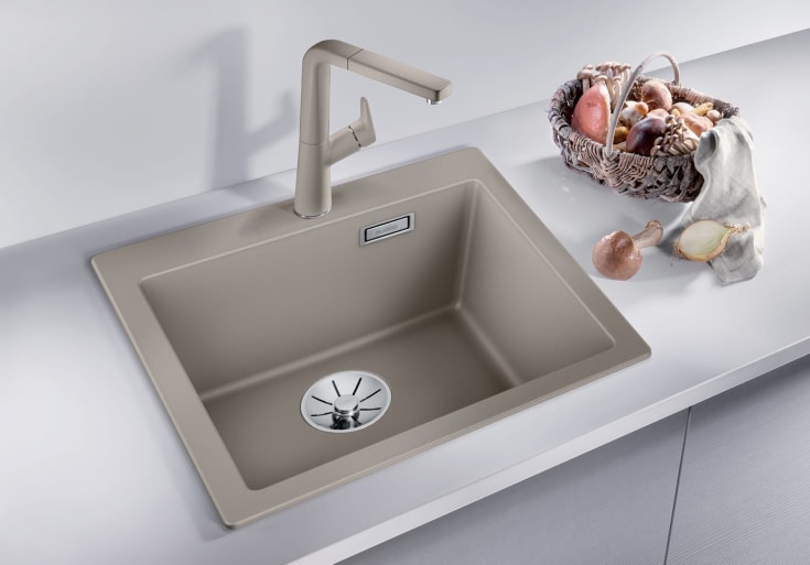 Blanco Pleon 5 UXI køkkenvask, 51,5x51 cm, beige