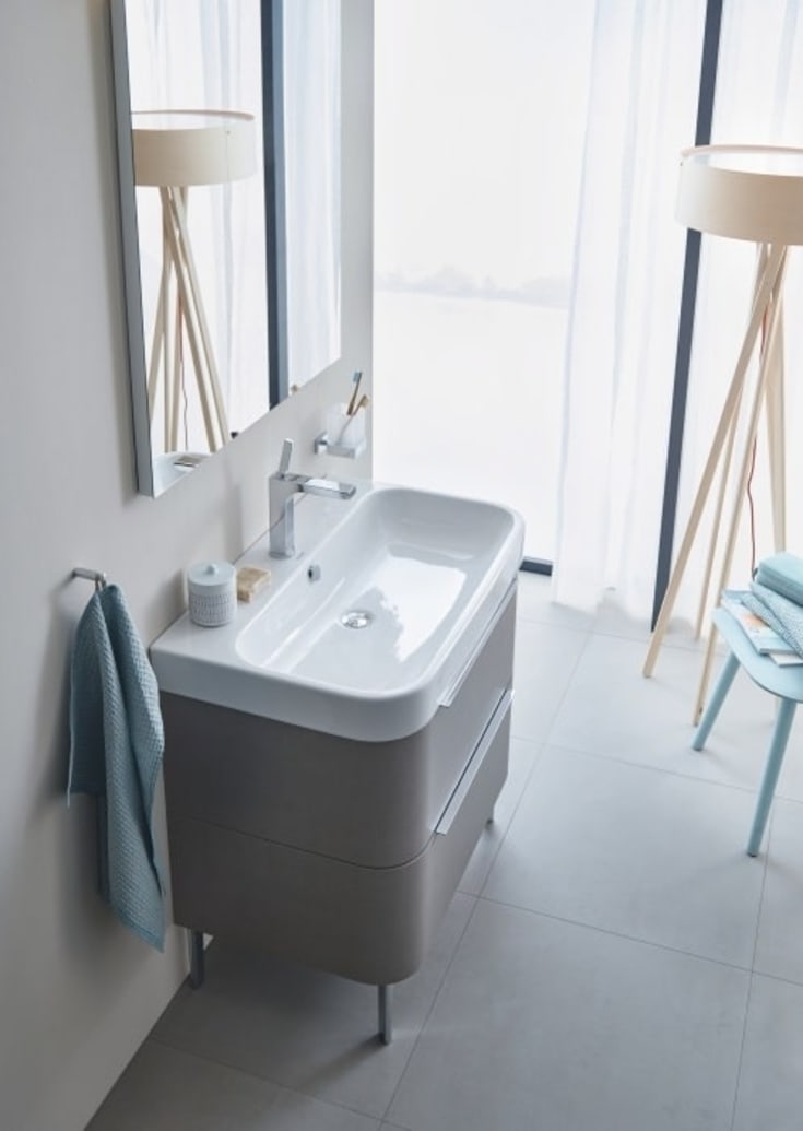 Duravit Happy D.2 håndvask, 120x50,5 cm, hvid