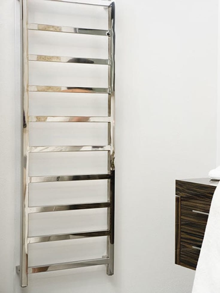 Kriss Upper håndkletørker, kombi, 50x120cm, rustfritt stål
